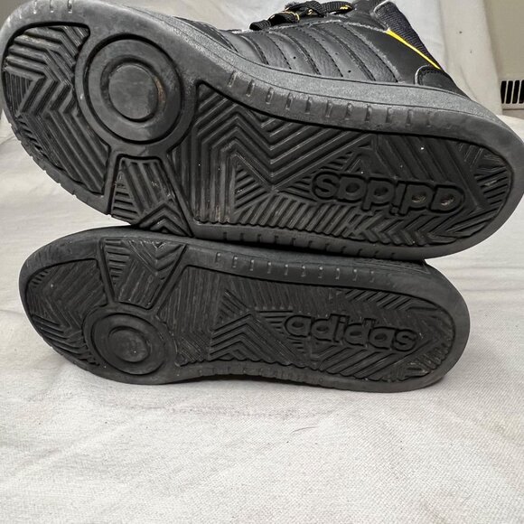 Adidas Black & Yellow High-Top Sneakers Size 3  APH 281001  A:1F7736 - Picture 10 of 14